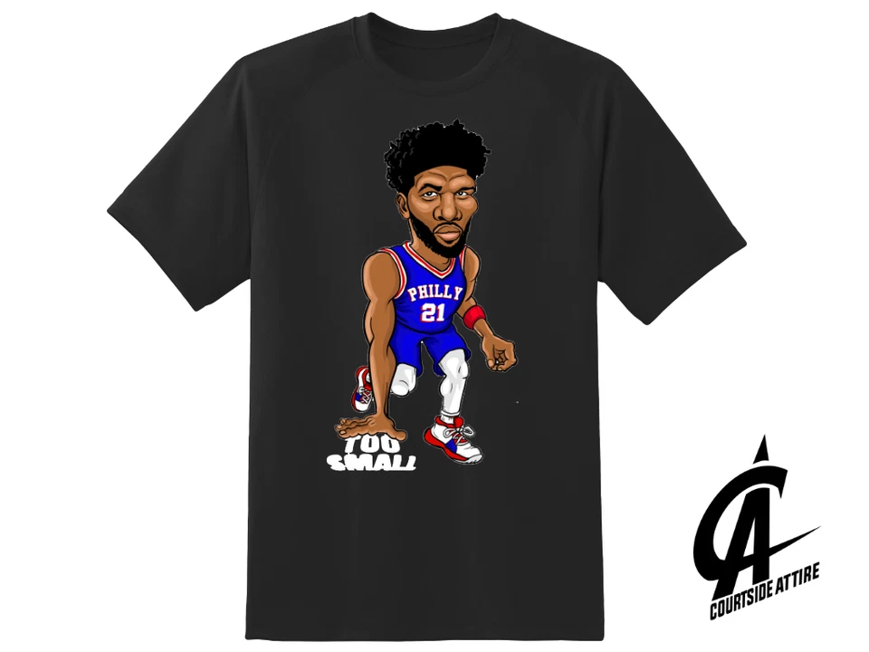 Camisa Joel Embiid Too Small Philly Sixers Para Hombre Unisex Adulto Foto 2 de 2