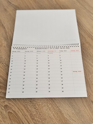 Wochenkalender 2026 im DIN-A5-Querformat beschreibbar Klar strukturiert 
