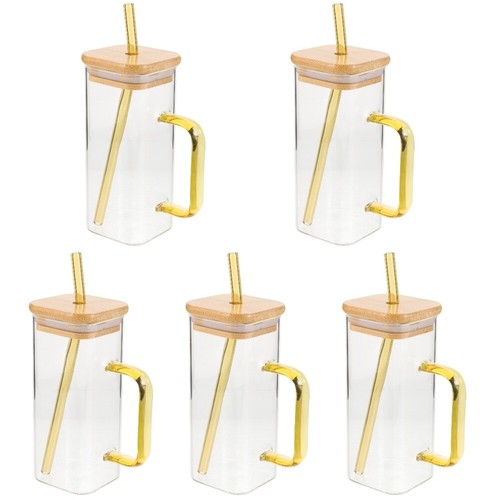 5 Pieces Blase Tee Tasse Smoothie-Becher Kaffeetassen Mit Deckel
