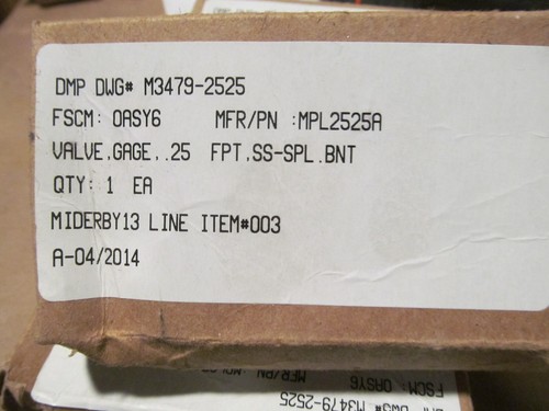 6- DMP 1/4" NPT NEEDLE VALVES 6000 PSI B-32 - Picture 2 of 5