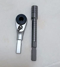 Two piece High Quality Leatherman compatible micro ratchet W/ Bit extender