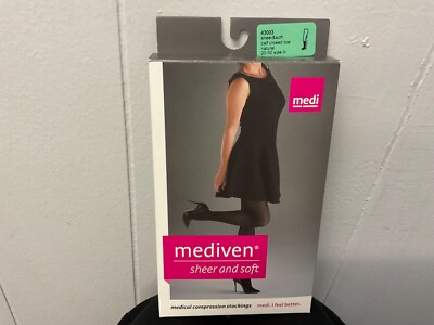 Mediven Sheer and soft knee highs - closed toe, 20-30 mmHg, Size 3 Natural 