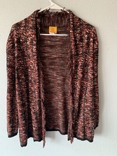 Ruby Rd. Medium Women's Cardigan Sweater With Fringe