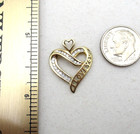 10K Yellow Gold 21 Diamond Heart "I Love You" Pendant [P64] — photo 4