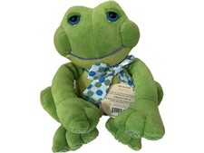 First  Main Green Frog Thad Polz Rattle Stuffed Animal Plush Toy NEW