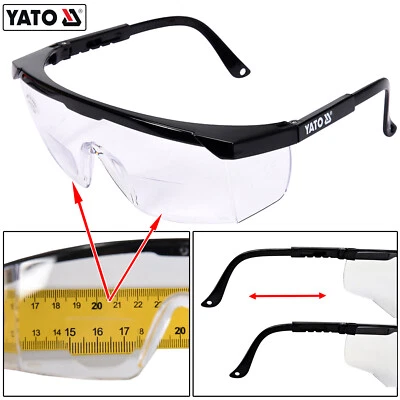 YATO Arbeitsschutzbrille Schutzbrille Laborbrille mit Sehstärke +2,0 Profi Lesebrille