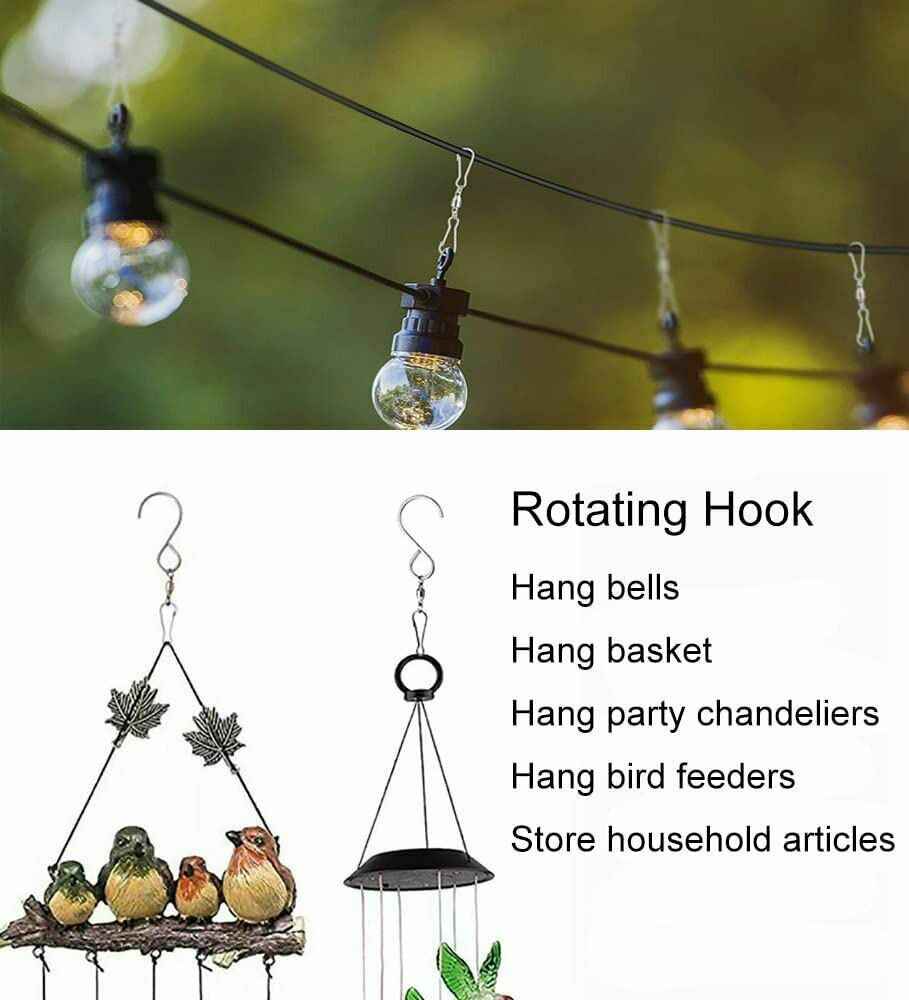 Lanyard Clip Swivel Hooks Clips For Hanging Wind Spinners Crystal Twisters Smooth Spinning Swivel Clips Hanging Hooks Wind Chime Mobile Spinner Rotating Display S Hoo Sun Catcher 2 thumbnail image