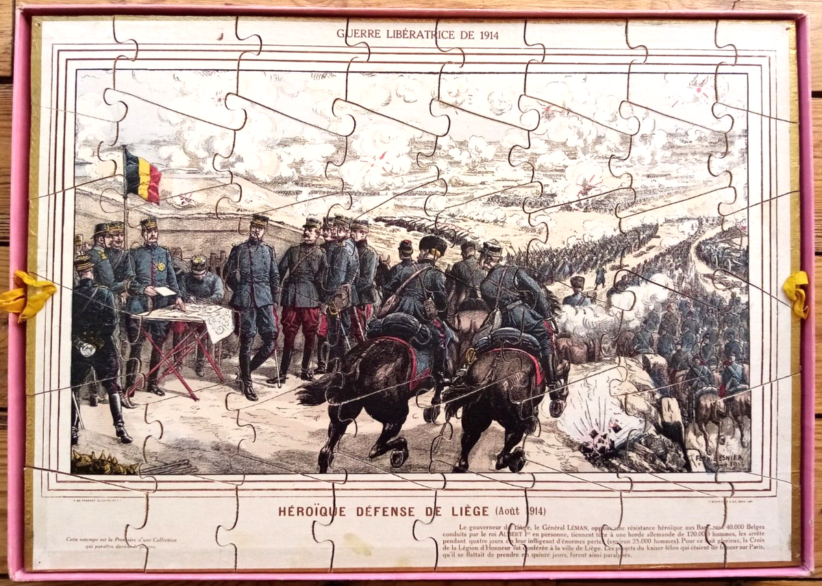 c. 1845 - GRAND JEU ANCIEN PUZZLE HISTORIQUE 42 x 32 - JOUET