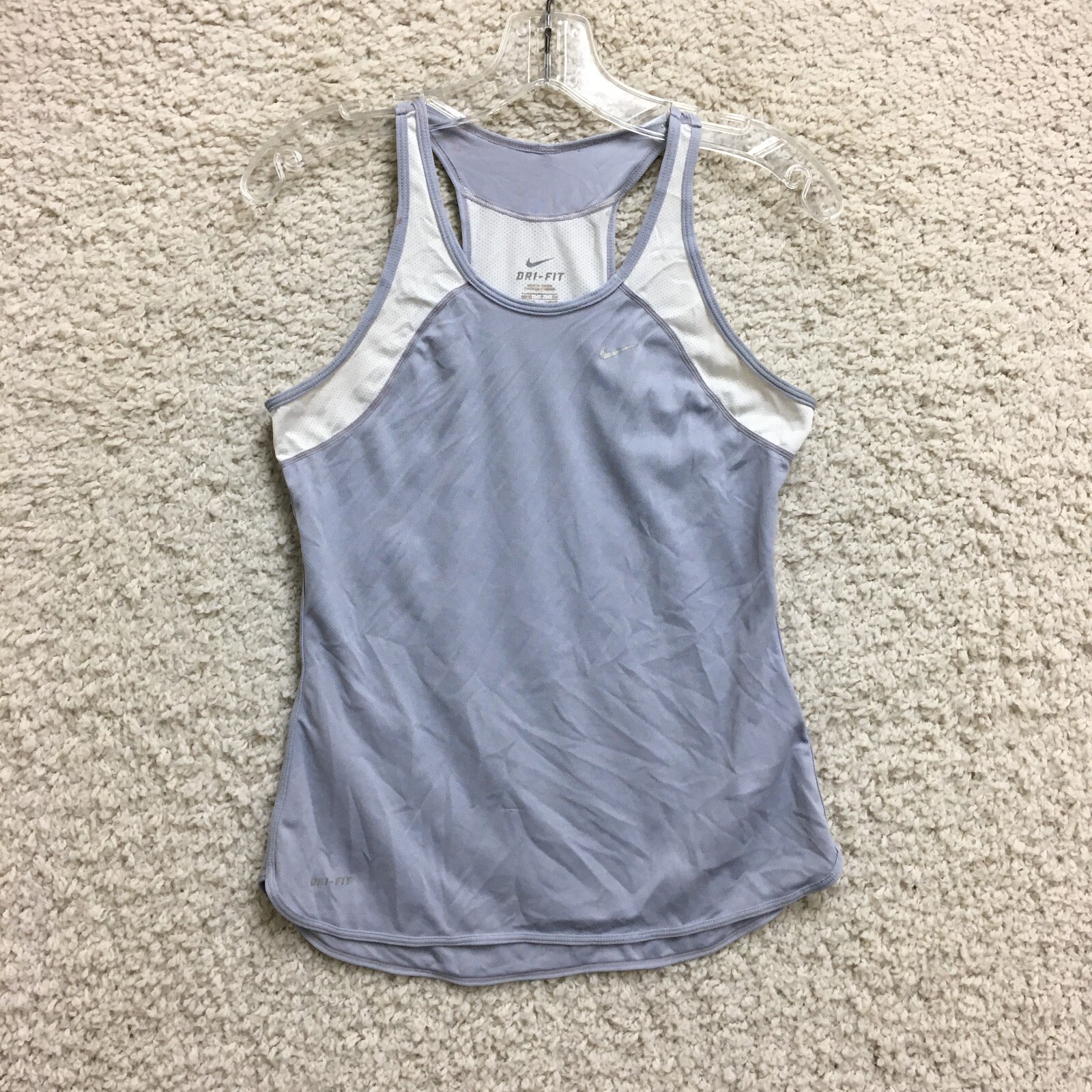 Nike Tank Top Shirt Small Adult Purple Dri Fit Racerback Swoosh Athletic Women S