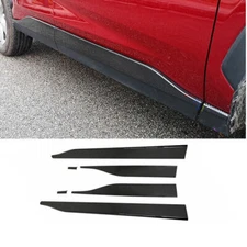 For Toyota RAV4 2019-2024 Carbon ABS Car Body Strip Side Door Molding Cover Trim