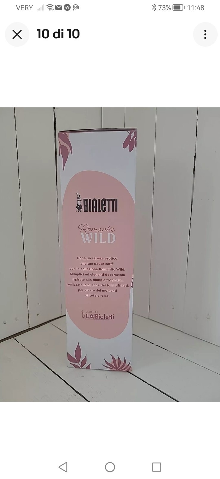 6 Bialetti Romantic Wild Moka Porcelain Stackable Espresso Cups Shot 60ml Pink