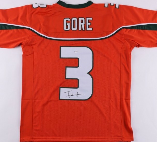 Frank Gore Autographed Signed Miami Hurricanes Jersey (Beckett COA) 
