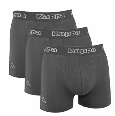 Kappa Tsuna Herren Boxershorts Unterhose Unterwäsche 6er Pack (Grau)
