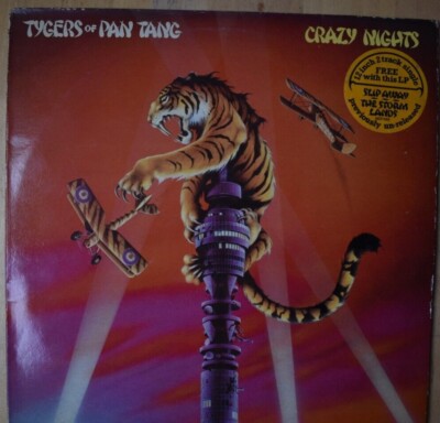 Tygers of Pan Tang - Crazy Night, vinyl plus Bonus single, selten,mit John Sykes