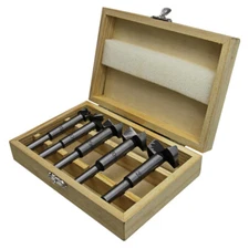 Forstner Drill Bit Set Woodworking Hole Saw Tool Precision Shear Serrated Edge