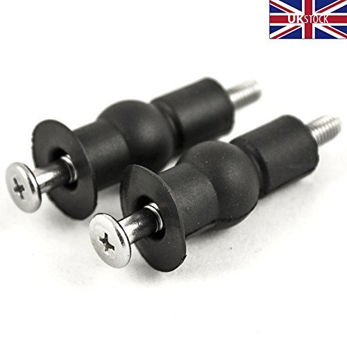 Toilet Seat TOP FIX Seat Hinge Hole Fixings Well Nut Screw Rubber Back