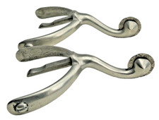 Vintage cavalry spurs marked P in a pentagon Made In England