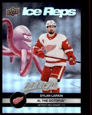 2023-24 MVP ICE REPS CAPTAIN & MASCOT DYLAN LARKIN AL THE OCTOPUS DETROIT RED