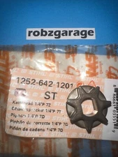 NEW OEM STIHL SPROCKET 1/4" 7T 1252-642-1201 1252/01 MSA120 C MSA160 MSA160T B64