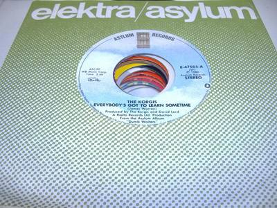 Rock Unplayed NM! 45 THE KORGIS Everybody's Got To Learn Sometime on Asylum