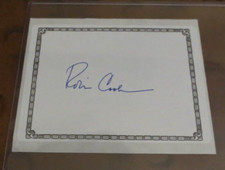Robin Cook physician author autographed bookplate signed Coma Virus Invasion