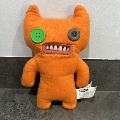 Fuggler 9 Zoll unentschlossen orange Filz lustig hässlich Monster Zähne Plüschtier Stofftier