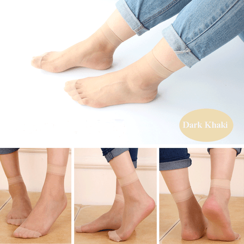 10/20Pairs Women Ultra Thin Elastic Girl Short Stockings Ankle Low Cut Socks - Picture 8 of 17