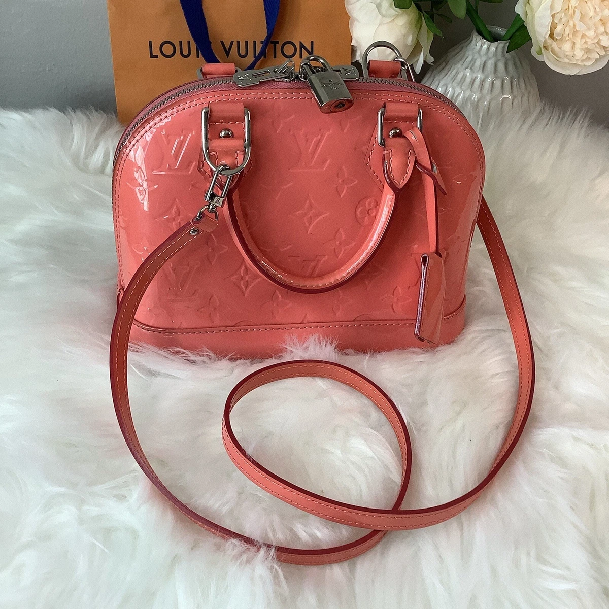 monogram vernis alma handbag