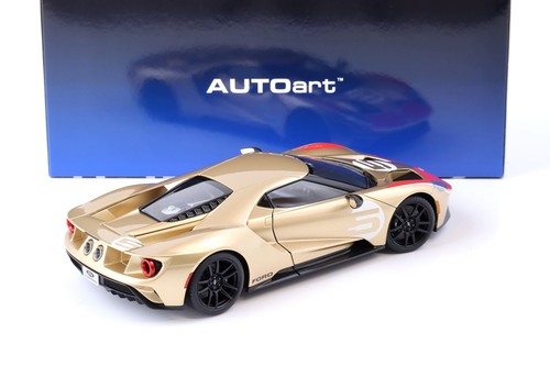 1:18 AUTOart Ford Gt 2022 64 Heritage Edizione Holman Moody Oro Bianco Rosso - Imagen 3 de 5