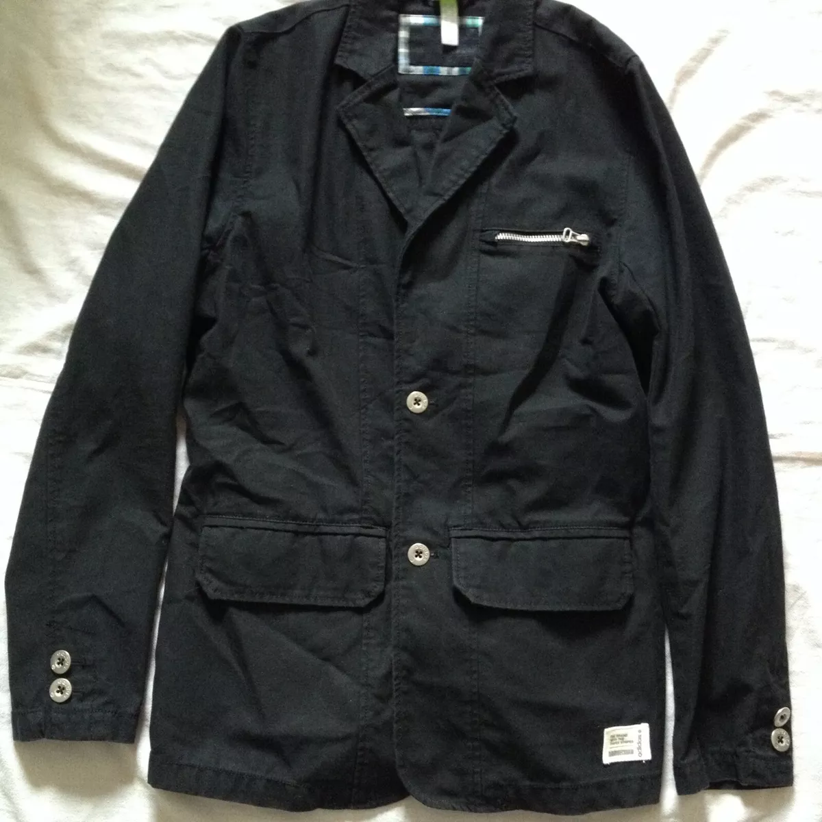 ADIDAS DAVID BECKHAM MEN S JACKET BLAZER COTTON NAVY BLUE MEDIUM