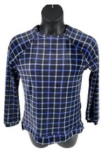 Cuddl Duds Double Plush Velour Pullover Blue