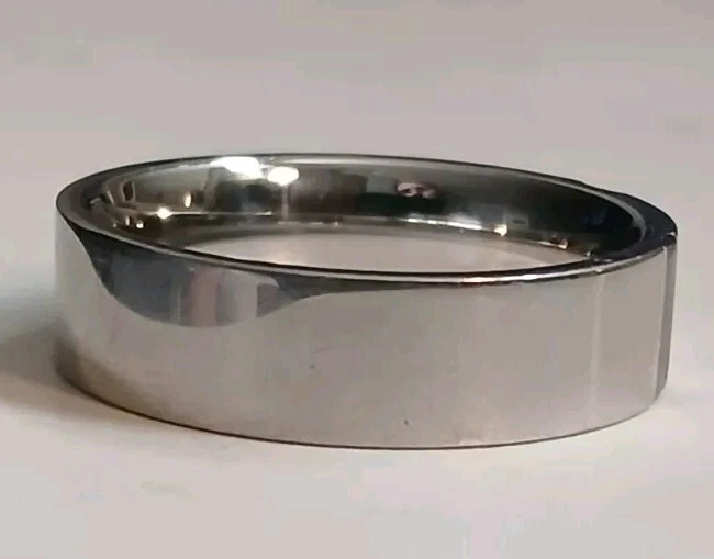 Anillo de banda Gemologica de acero inoxidable creado en ónix negro y esmalte para hombre talla 9 Foto 3 de 4