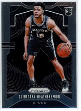 Quinndary Weatherspoon 2019-20 Panini Prizm Base RC #285 Rookie Spurs