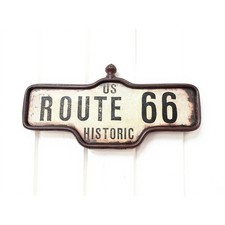 Route 66 Historic Sign Metal Wall Decor Vintage. Rustic, man cave, industrial