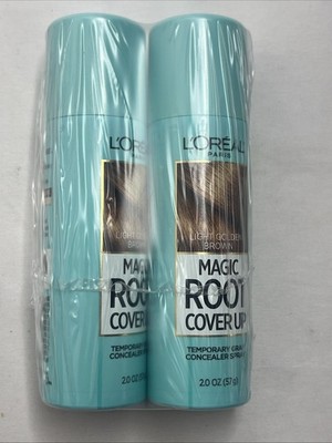 LOT OF 2 L Oreal Magic Root Cover Up Concealer Spray Light Golden Brown 2 oz