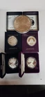 Silver Round Bullion Lot Eagles, Sovereigns and one large round