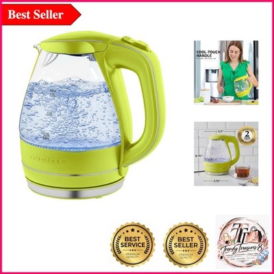 EcoGreen 1.5L Glass Electric Kettle with Auto Shut-Off & Removable Filter