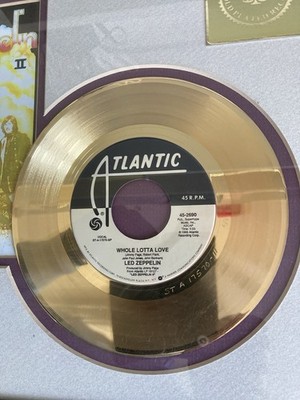 Led Zeppelin original gerahmt  vergoldete  Schallplatte Wohle Lotta love