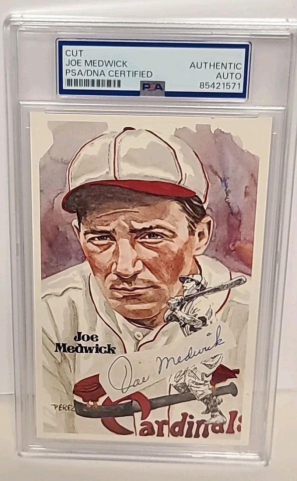 Joe Medwick PSA/DNA SIGNED Perez Steele Postcard Cut (d. 1975) Autographed - Image 3 of 4