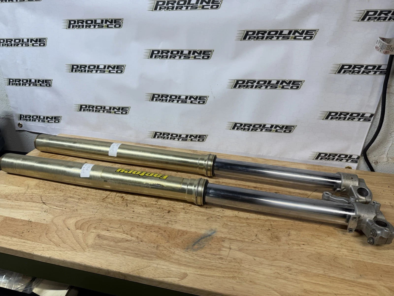 2009 SUZUKI RMZ450 SHOWA FRONT FORKS FORK TUBES LEFT RIGHT OEM, MX91