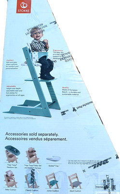 Stokke Tripp Trapp Kinder Hochstuhl Set Holz Treppenhochstuhl Storm Grey NEU