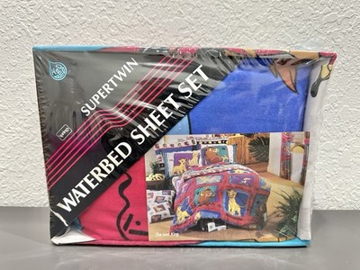 Vintage Waterbed Sheet Set The Lion King Super Twin Spring Industries Sealed