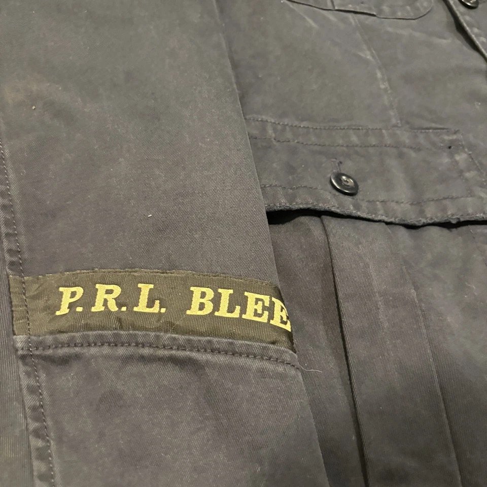 PRL Bleecker Chaqueta Estilo Militar Cierre de Botones Azul Marino Polo Ralph Lauren Para Hombres L Foto 3 de 4