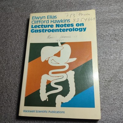 Vintage Lecture Notes On Gastroenterology Elias Hawkins Blackwell Paperback