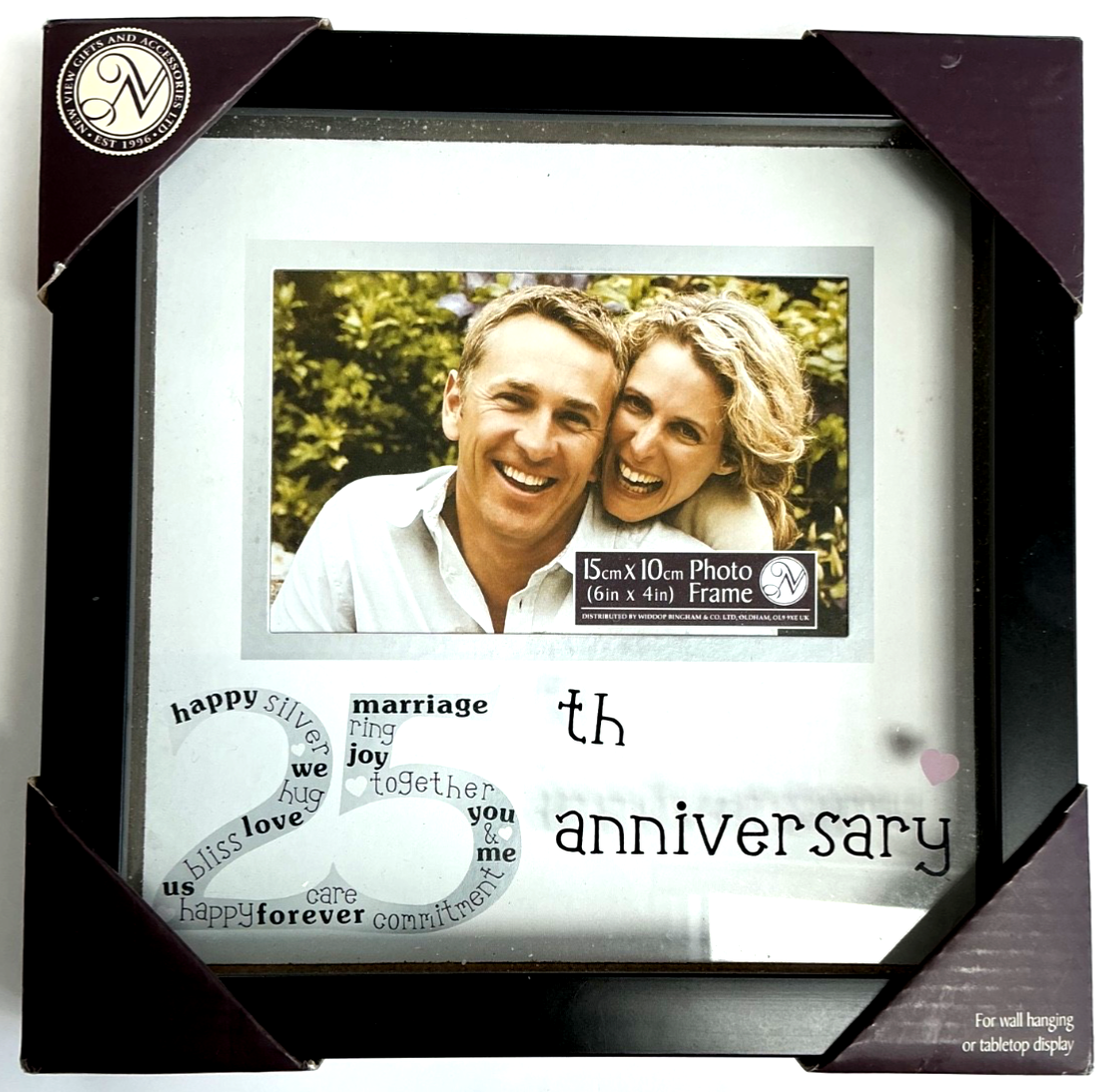 New View Photo Frame 6x4"" - 25th Anniversary Silver Wedding