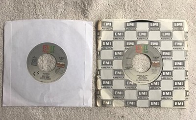 Mick Jagger/David Bowie 45 rpm records Let's Dance & Dancing In The Street. 