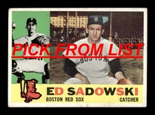 1960 Topps Baseball #8-436 VG Pick From List ALL PICTURED yy2