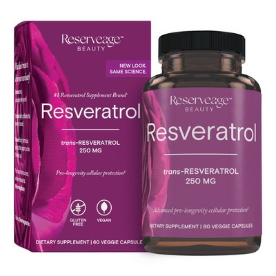 Reserveage, Resveratrol for Heart and Cellular Health, Healthy Aging 60 Capsules