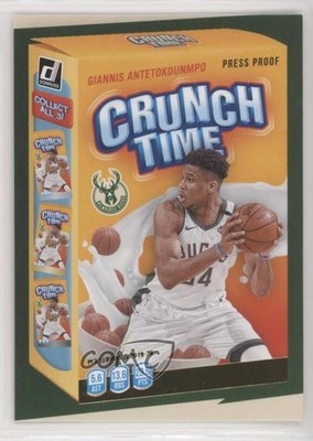 2020-21 Panini Donruss Crunch Time Press Proof Giannis Antetokounmpo #18 pe8