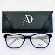 CANDIES CA0129 083 Purple Clear Womens Semi Cat Eye Eyeglasses 54-17-135 B:38